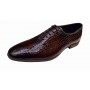 Pantofi eleganti pentru barbati, piele naturala croco, maro - GKR70M